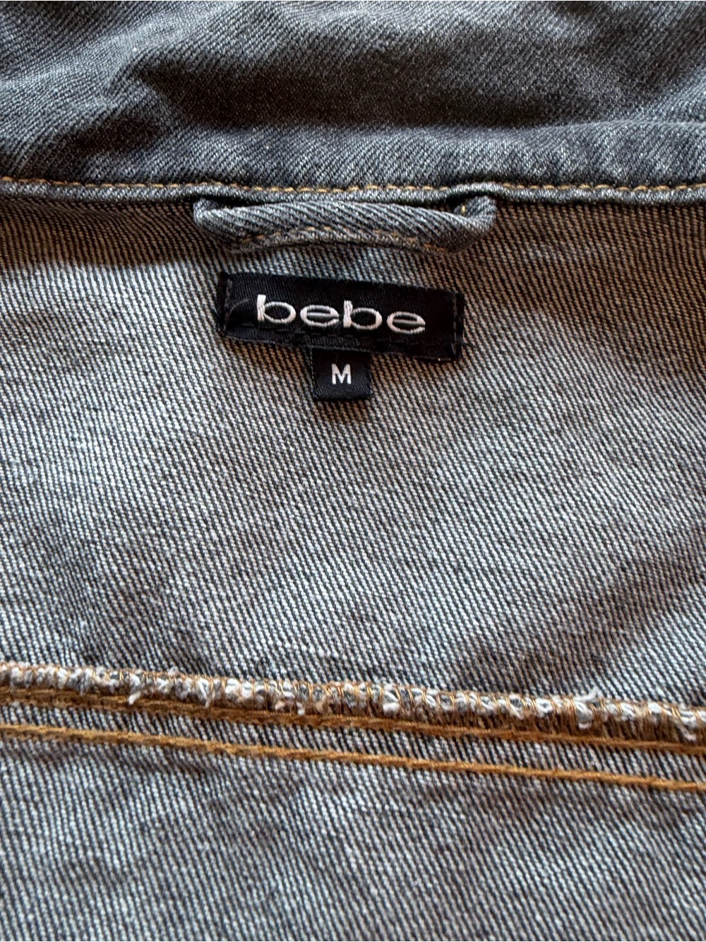 Bebe Denim Jacket With Rhinestones - Picture 7 of 8